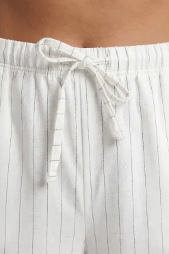 Pantalon Large À Rayures Avec Cordon De Serrage Petite