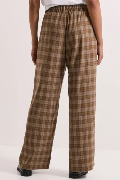 Pantalon Large à Rayures avec Taille Élastique