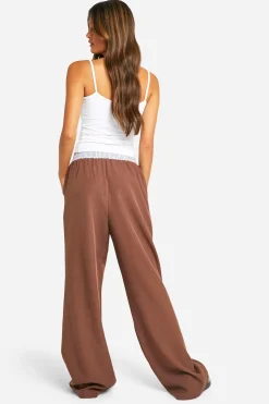 Pantalon large à rayures contrastantes