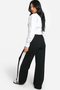 Pantalon Large À Rayures Contrastées Petite
