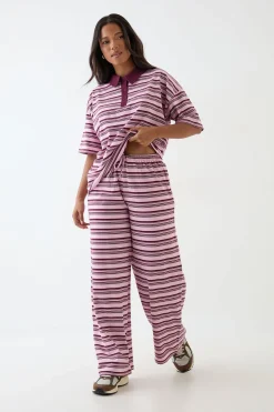 Pantalon Large À Rayures Dsgn Studio