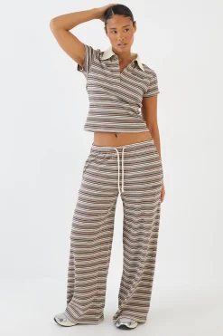 DSGN Studio Pantalon Large À Rayures<Femme Pantalons|Dsgn Studio