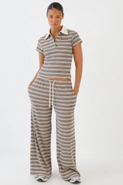 DSGN Studio Pantalon Large À Rayures<Femme Pantalons|Dsgn Studio