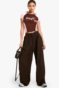 boohoo Pantalon Large À Rayures Fines Avec Cordon De Serrage<Femme Pantalons|Looks De Rentrée