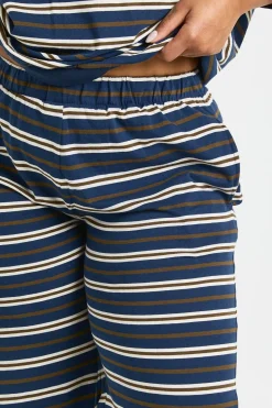 Pantalon Large À Rayures Grande Taille