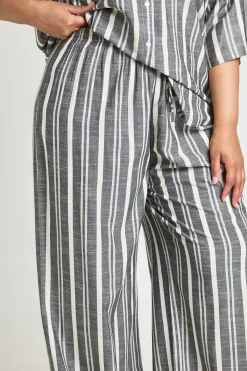 boohoo Pantalon Large À Rayures Grande Taille<Femme Pantalons
