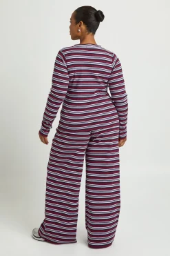 boohoo Pantalon Large À Rayures Grande Taille<Femme Pantalons