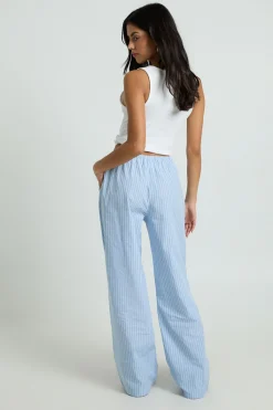 boohoo Pantalon Large À Rayures Tissées Avec Cordon De Serrage<Femme Pantalons