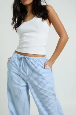 boohoo Pantalon Large À Rayures Tissées Avec Cordon De Serrage<Femme Pantalons