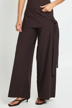 Pantalon Large Structuré Avec Détail De Lien Noué