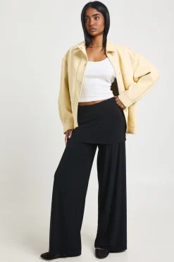 boohoo Pantalon Large à Superposition Jupe<Femme Pantalons
