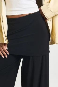 boohoo Pantalon Large à Superposition Jupe<Femme Pantalons