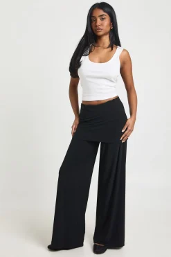 boohoo Pantalon Large à Superposition Jupe<Femme Pantalons