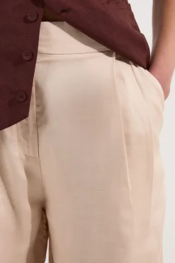 Pantalon large sur mesure en lin premium