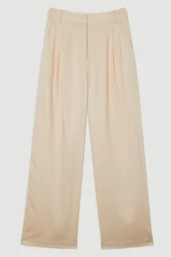 Pantalon large sur mesure en lin premium