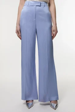 KarenMillen Pantalon large sur mesure en viscose-lin premium<Femme Pantalons|Ensembles