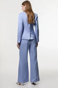 KarenMillen Pantalon large sur mesure en viscose-lin premium<Femme Pantalons|Ensembles