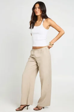 Pantalon Large À Taille Cordon Coulissant