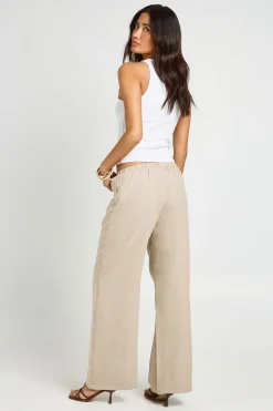 Pantalon Large À Taille Cordon Coulissant