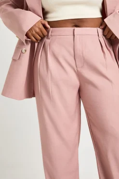 Pantalon Large Taille Haute Coupe Ajustée