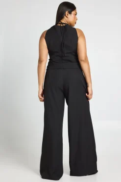 boohoo Pantalon Large Taille Haute Grande Taille<Femme Pantalons