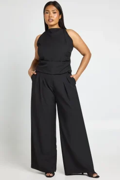 boohoo Pantalon Large Taille Haute Grande Taille<Femme Pantalons