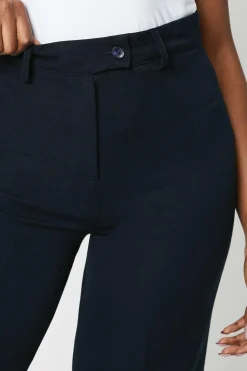 Pantalon Large Taille Haute À Patte