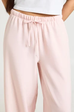 boohoo Pantalon Large Taille Haute Tissé Avec Taille Élastiquée Et Cordon De Serrage<Femme Pantalons