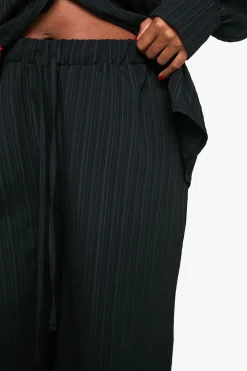 boohoo Pantalon Large À Taille Élastiquée Et Texture Froissée Grande Taille<Femme Pantalons