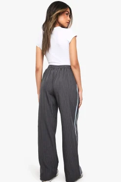 boohoo Pantalon Large à Taille Élastique avec Bandes Latérales<Femme Pantalons|Looks De Rentrée