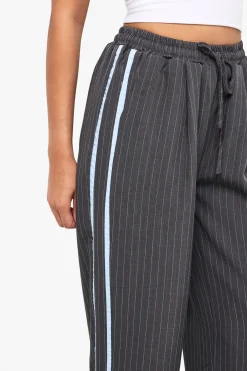 boohoo Pantalon Large à Taille Élastique avec Bandes Latérales<Femme Pantalons|Looks De Rentrée