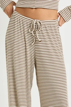 boohoo Pantalon Large À Taille Mi-haute Rayé<Femme Pantalons