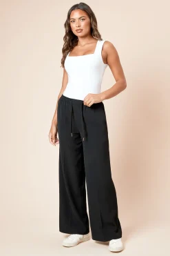 Pantalon Large à Taille Nouée
