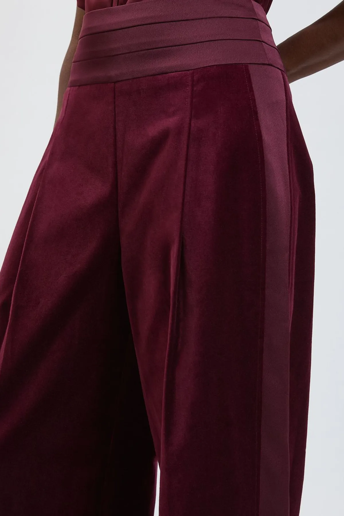 KarenMillen Pantalon Large Taillé En Velours<Femme Pantalons