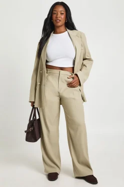 boohoo Pantalon Large Taille Plus Ajusté<Femme Pantalons|Tailleurs