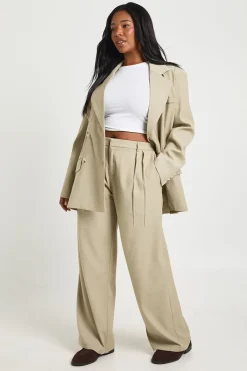 boohoo Pantalon Large Taille Plus Ajusté<Femme Pantalons|Tailleurs