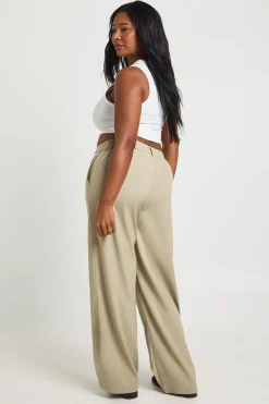 boohoo Pantalon Large Taille Plus Ajusté<Femme Pantalons|Tailleurs