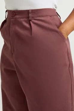 Pantalon Large Taille Plus Avec Détails Plissés En Sergé