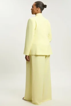 Pantalon Large Taille Plus Coupe Ajustée Souple