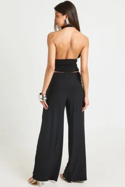 boohoo Pantalon Large À Taille Torsadée<Femme Pantalons