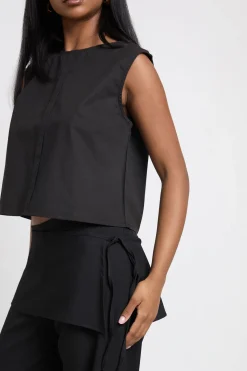 boohoo Pantalon Large Tailleur Avec Superposition Jupe<Femme Pantalons