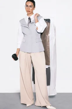 Pantalon Large Tailleur Basique Boohoo