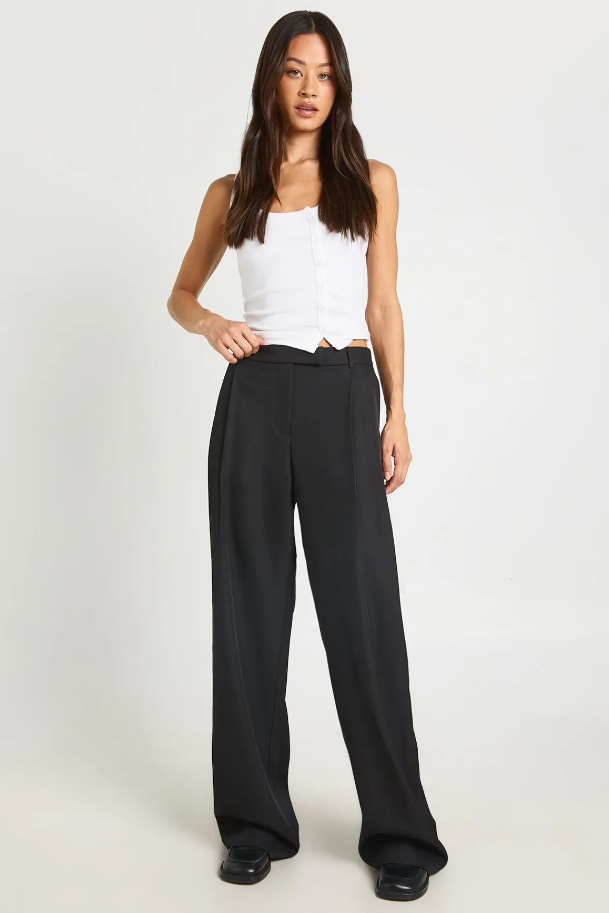 boohoo Pantalon Large Tailleur Basiques Tall<Femme Pantalons