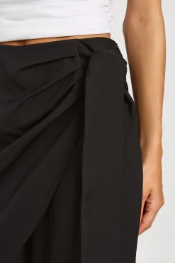 Pantalon Large Tailleur Chiné À Superposition Nouée Coupe Tall