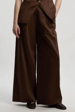 Pantalon Large Tailleur en Lin