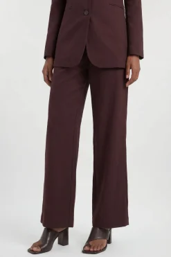 KarenMillen Pantalon Large Tailleur En Mélange Tencel<Femme Pantalons|Ensembles