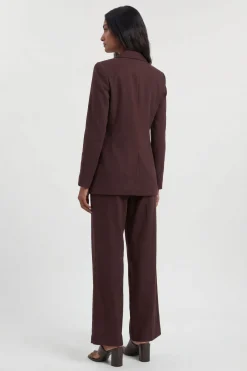 KarenMillen Pantalon Large Tailleur En Mélange Tencel<Femme Pantalons|Ensembles