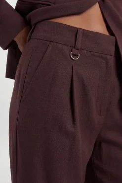 KarenMillen Pantalon Large Tailleur En Mélange Tencel<Femme Pantalons|Ensembles