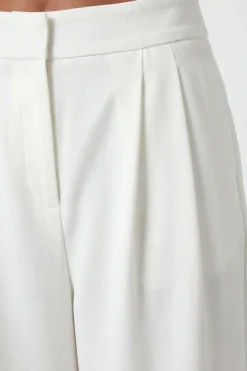 Pantalon Large Tailleur En Viscose Stretch Compact Petite
