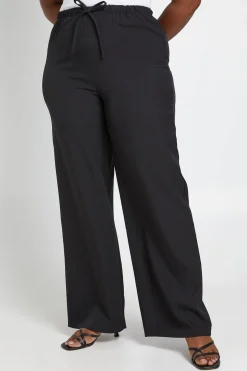 Pantalon Large Tailleur Grande Taille Avec Cordon De Serrage